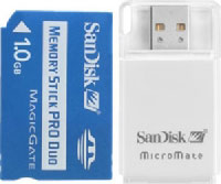 Sandisk Memory Stick Pro Duo 1GB (SDMSPDR-1024-E10)